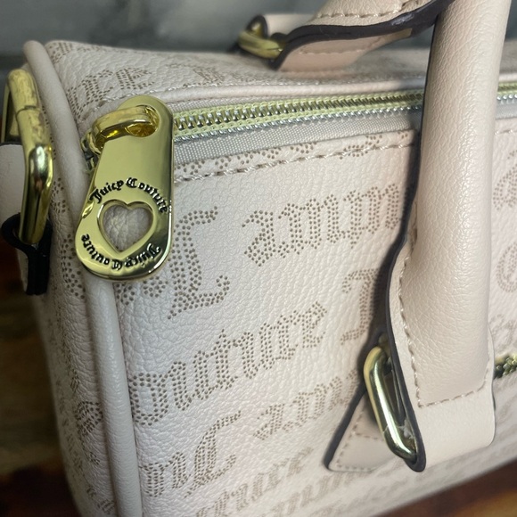 Juicy Couture  NWOT Pink Satchel with Heart Charm
And Gold Hardware, Medium - Picture 8 of 16